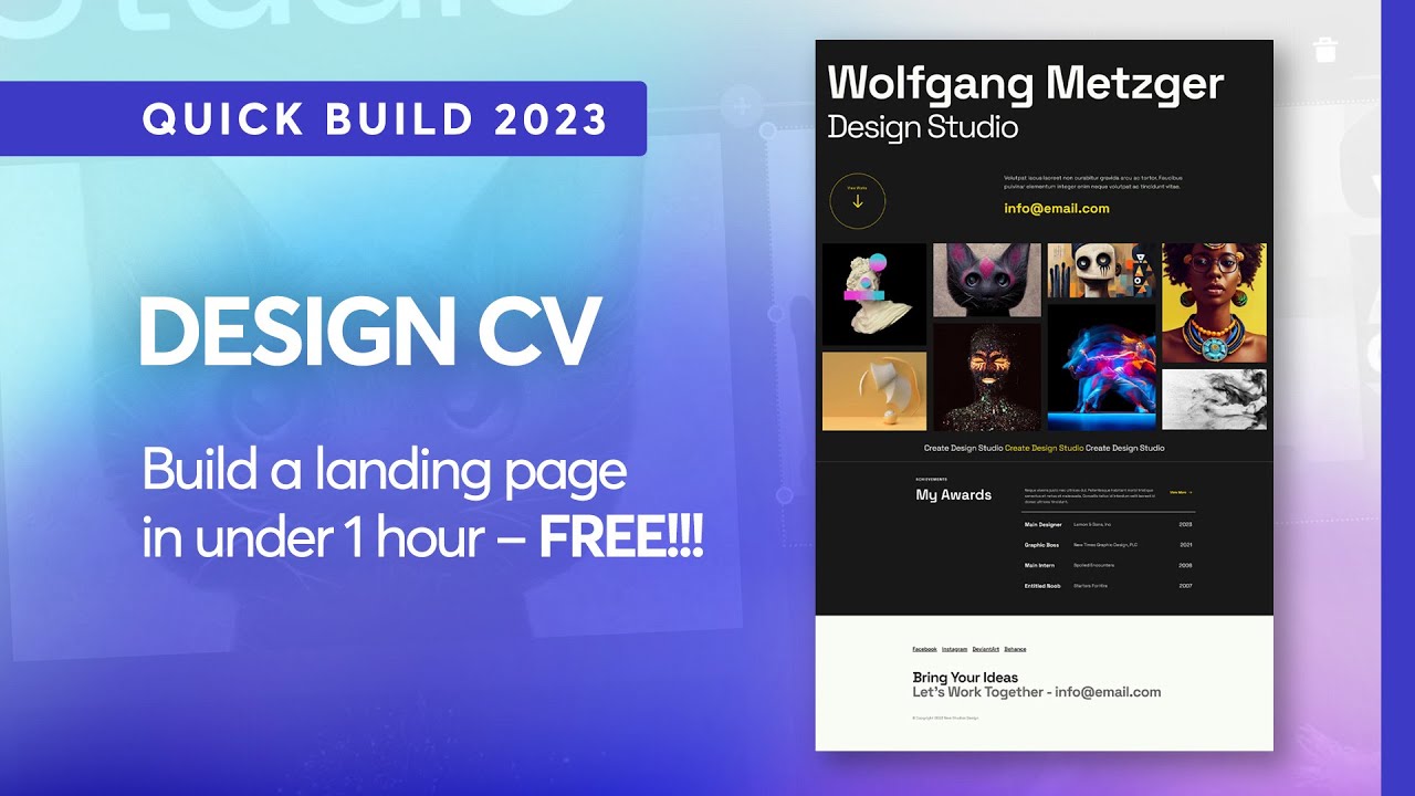 Double Your Income Overnight: Design a Pro-Level CV Landing Page in Under an Hour