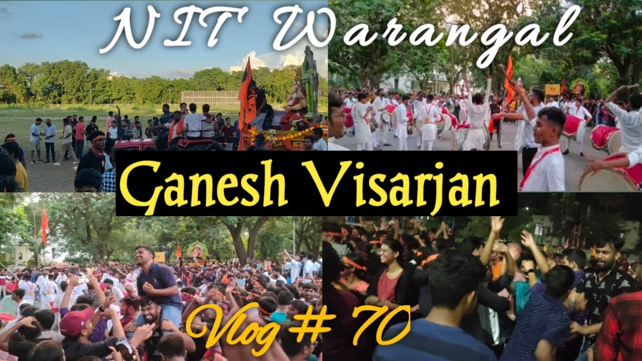 Ganesh Visarjan in NIT Warangal || Vlog # 70 || Dhol Tasha Performance