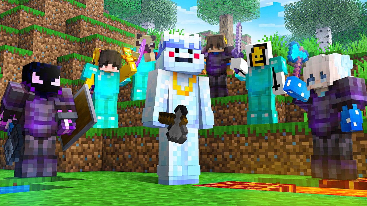 1 Pro VS  6 Cazadores en MINECRAFT