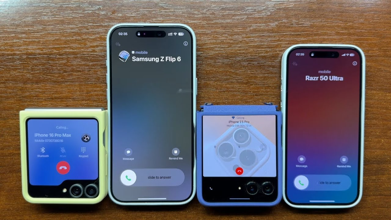 Samsung Z Flip 6, iPhone 16 ProMax, Razr 50 Ultra & iPhone 15 Pro Outgoing & Incoming Calls in Cases