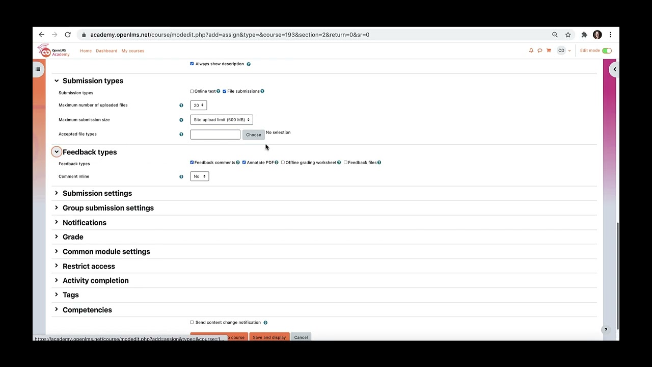 Moodle 4.0 Tutorial Videos-Creating an Assignment
