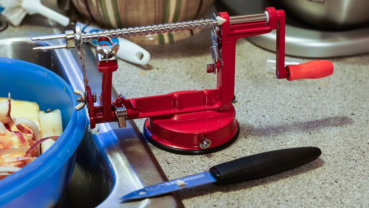 Back To Basics Apple And Potato Peeler first use