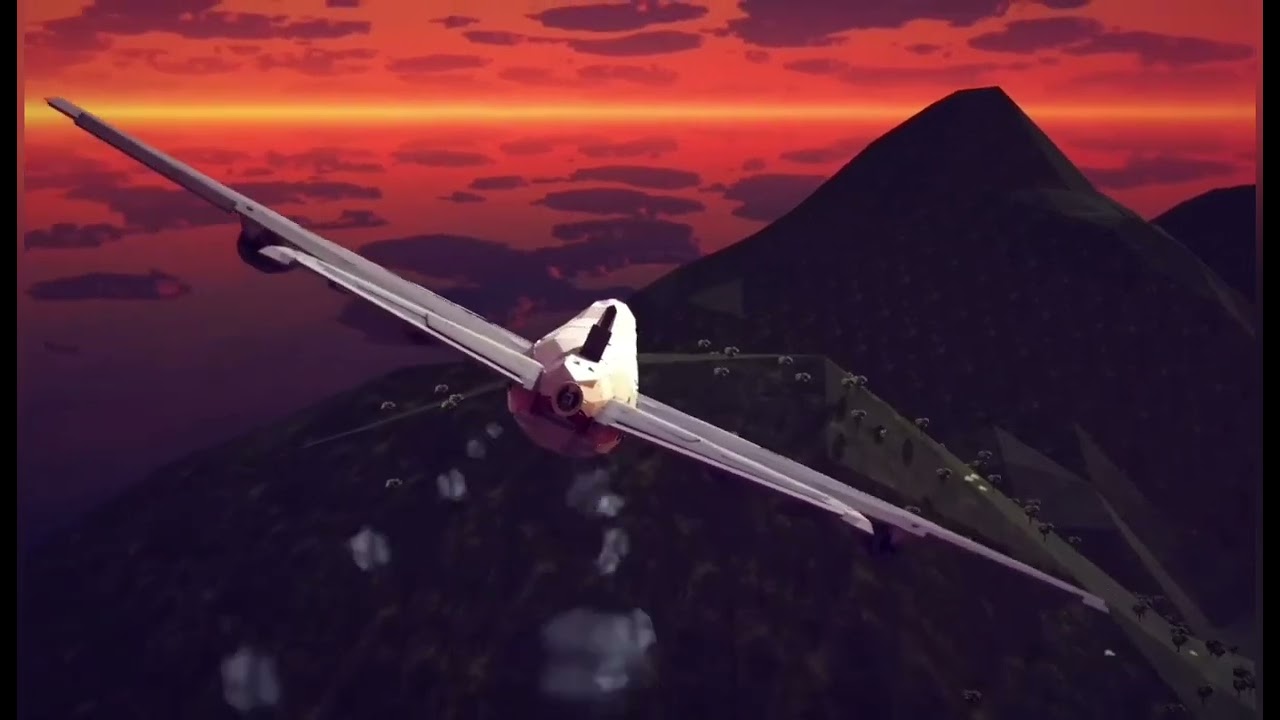 japan airlines flight 123 - crash animation