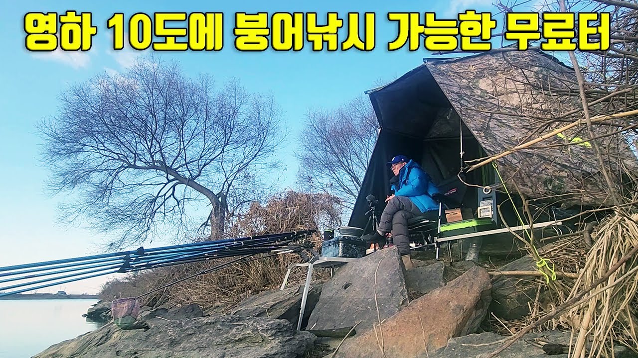 한겨울 붕어낚시 곡교천 금성리권 #무료낚시터