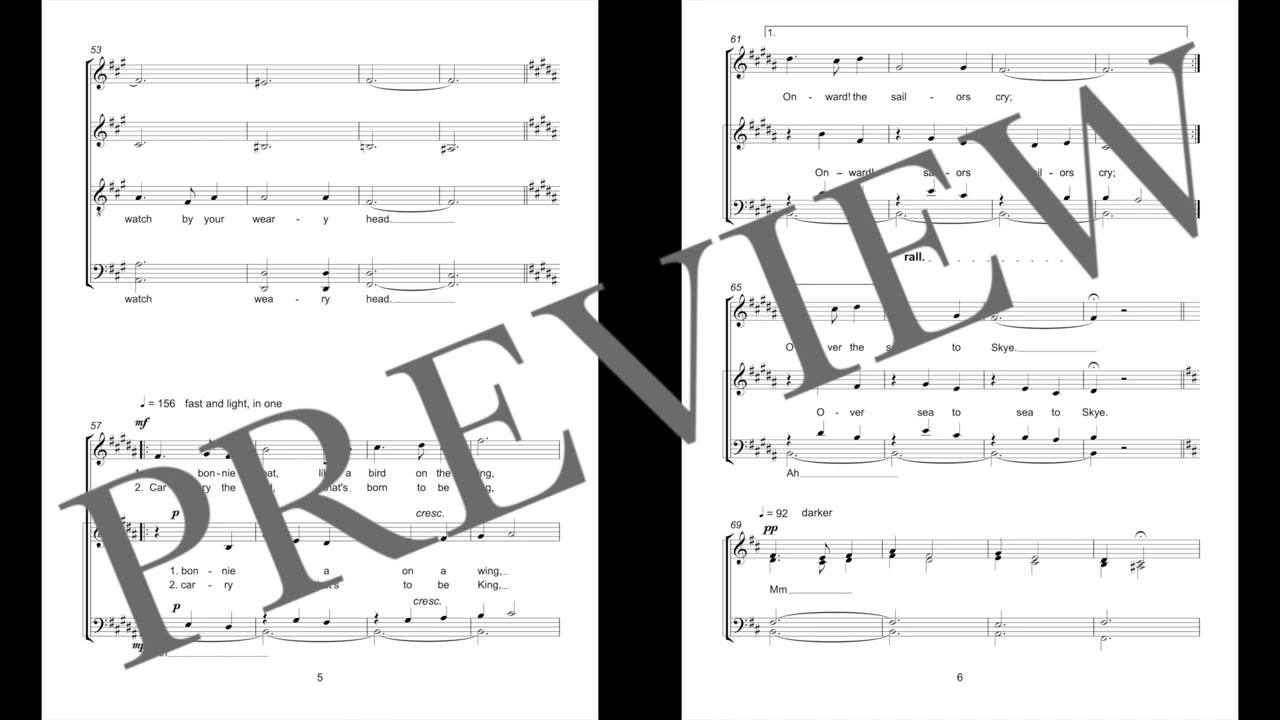 The Skye Boat Song - Score Preview