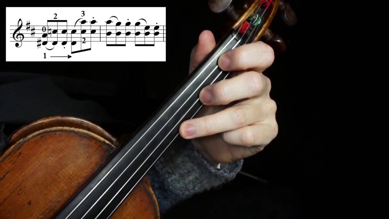 Seitz Concerto No.5 in D Major 3rd Movement Tutorial (tricky double stops) (Spanish subtitles)
