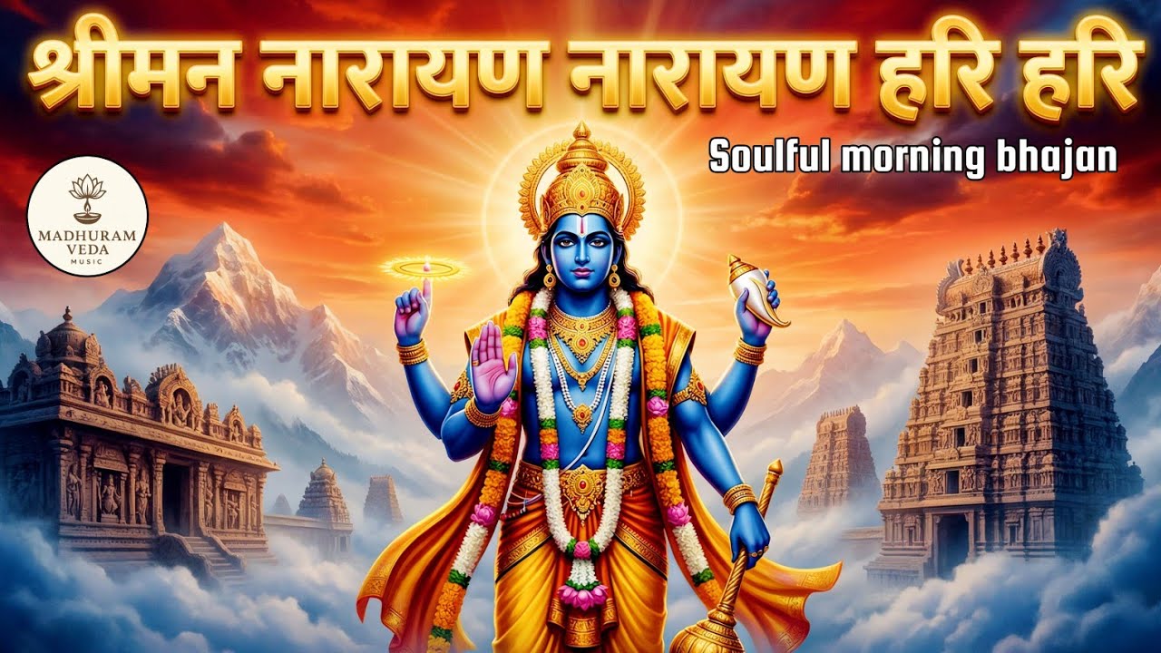 श्रीमन नारायण नारायण हरि हरि। Soulful morning bhajan song l Madhuram Veda Music 