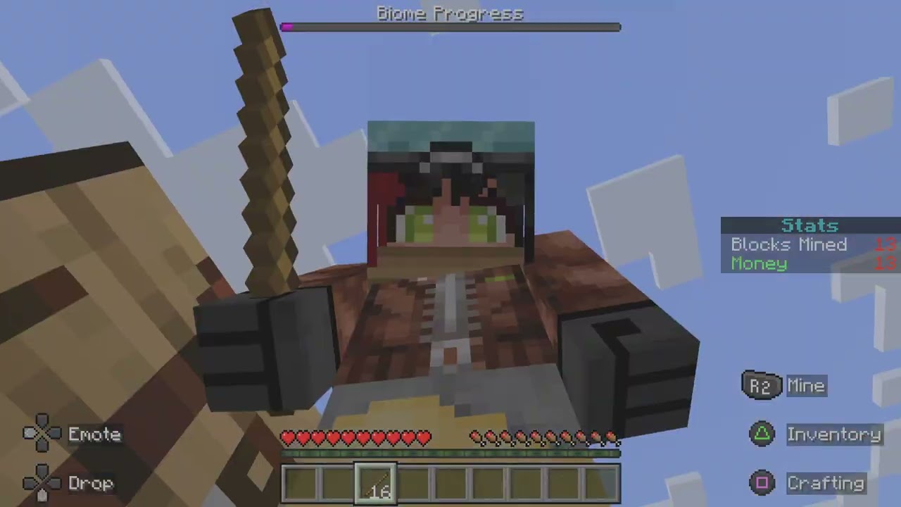 Minecraft ون بلوك بشرط اني ما أموت