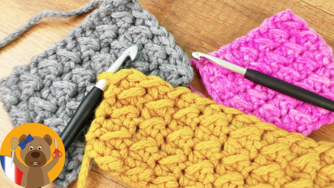 Super motifs de crochet en mailles & demi-brides | Super simple | Tutoriel crochet