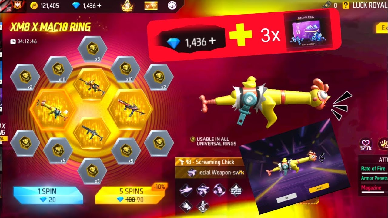 XM8 - Screming Chick Ring Event !😲 বের করতে কত ডাইমন্ড লাগলো?