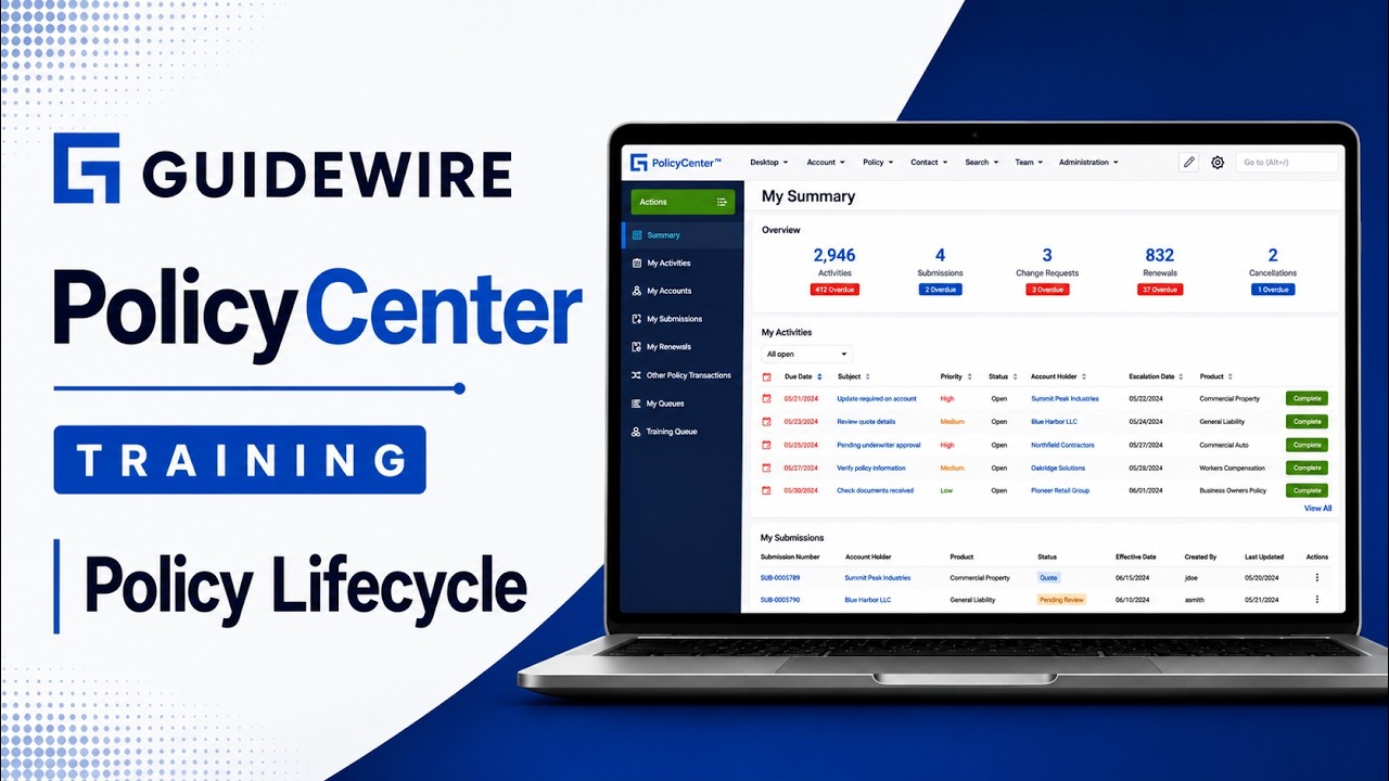 Guidewire Policy Center | Complete PolicyCenter Policy Lifecycle Explained - Part 4