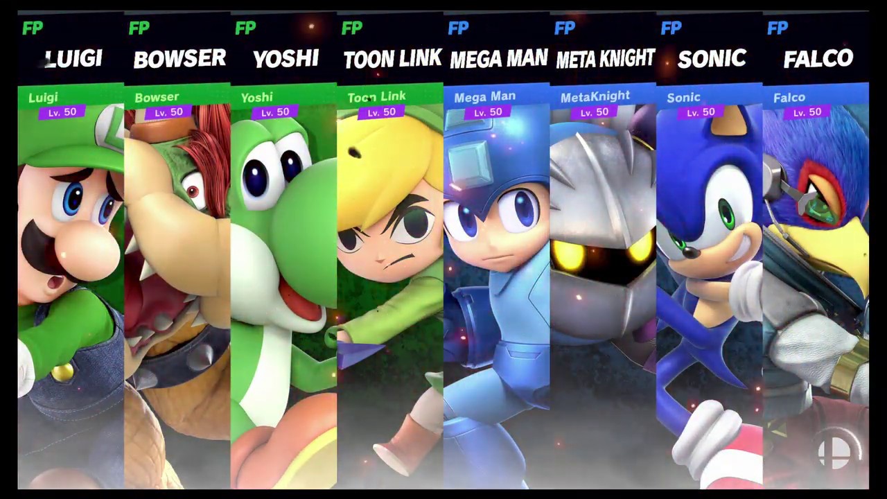 Super Smash Bros Ultimate Amiibo Fights Request #640 Green Team vs Blue Team