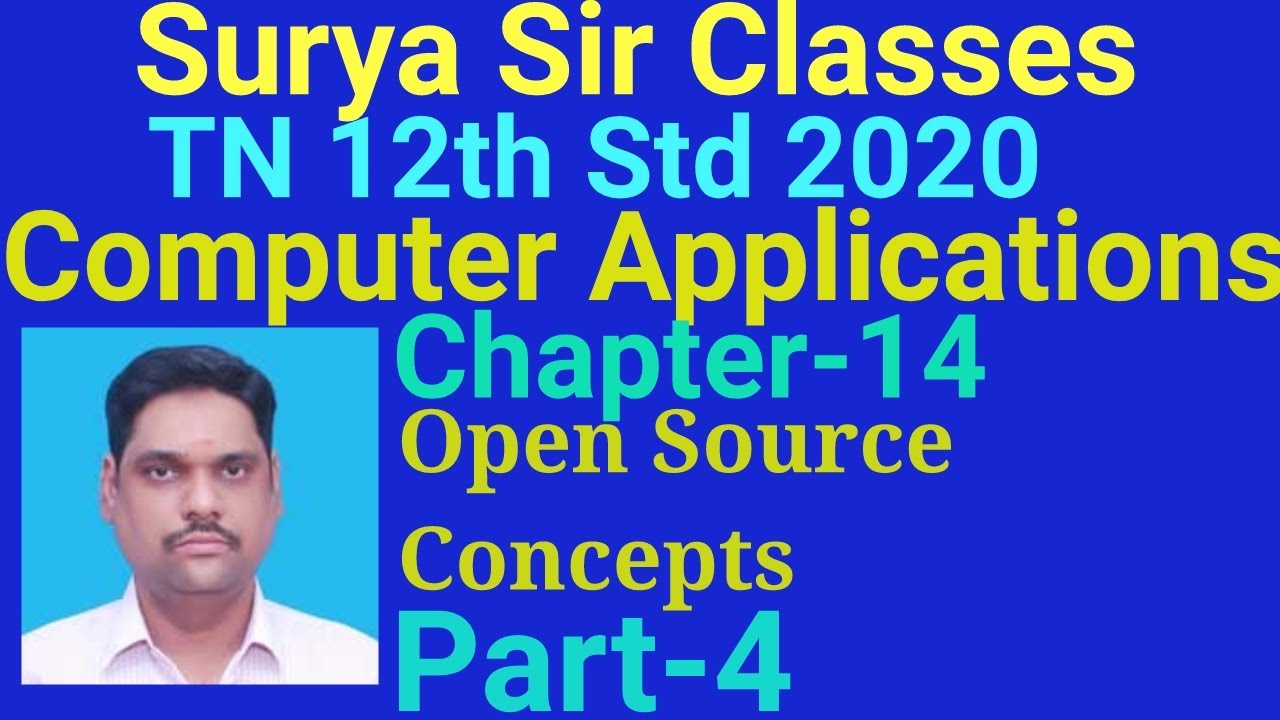 12th std | Computer Applications | Chapter 14 | Open Source Concepts | Part-4