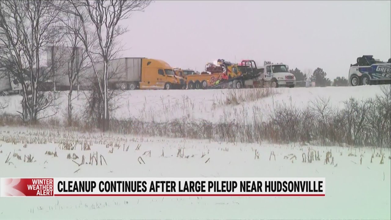 I-196 reopens after 100-car pileup reported in Hudsonville area