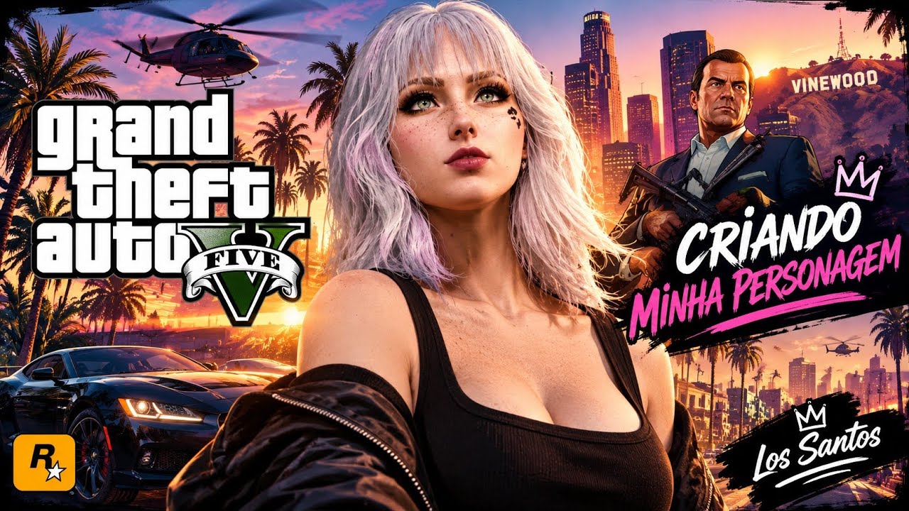 🎀Meu primeiro vídeo, Editando a minha personagem_Bonita no GTA ONLINE _2026 - PS 5
