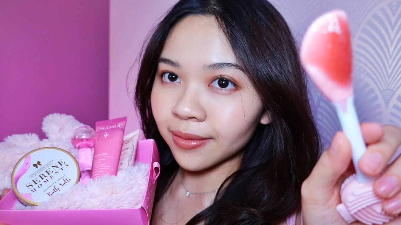ASMR Doing Your Skincare at the Pink Spa 🌸🩷 ผ่อนคลายกับสปาธีมสีชมพูละมุน