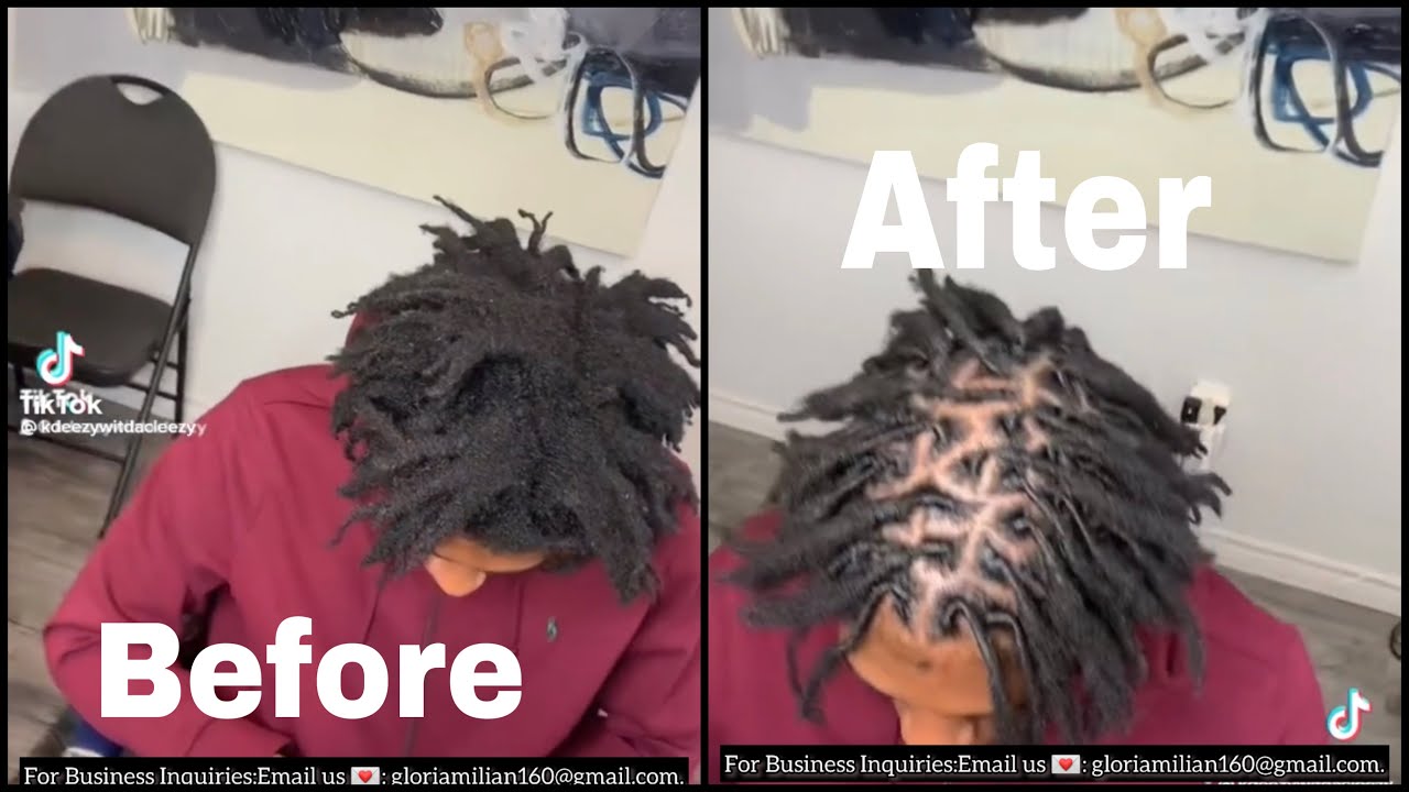 Crazy Dreadlock Transformation - First Retwist after 2 years 😱