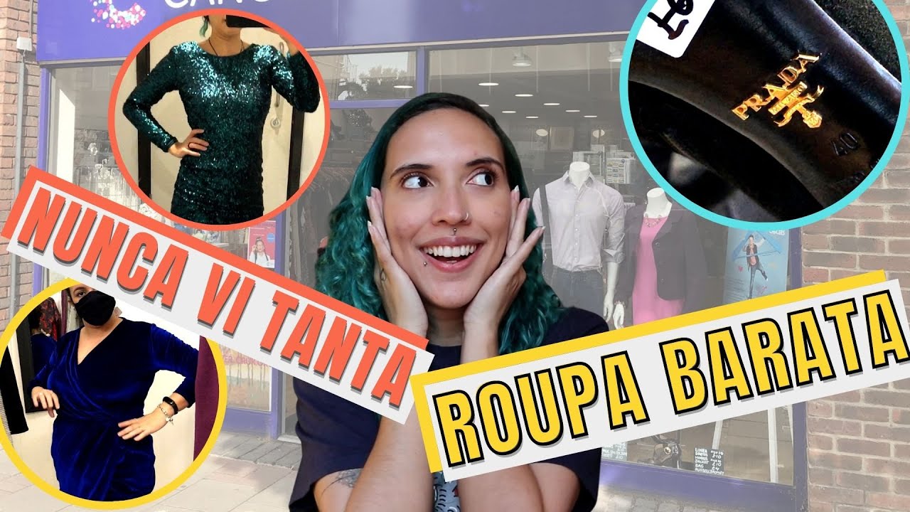 Brechós de roupas baratos em Londres | Comprei muito com £20 | Morando em UK