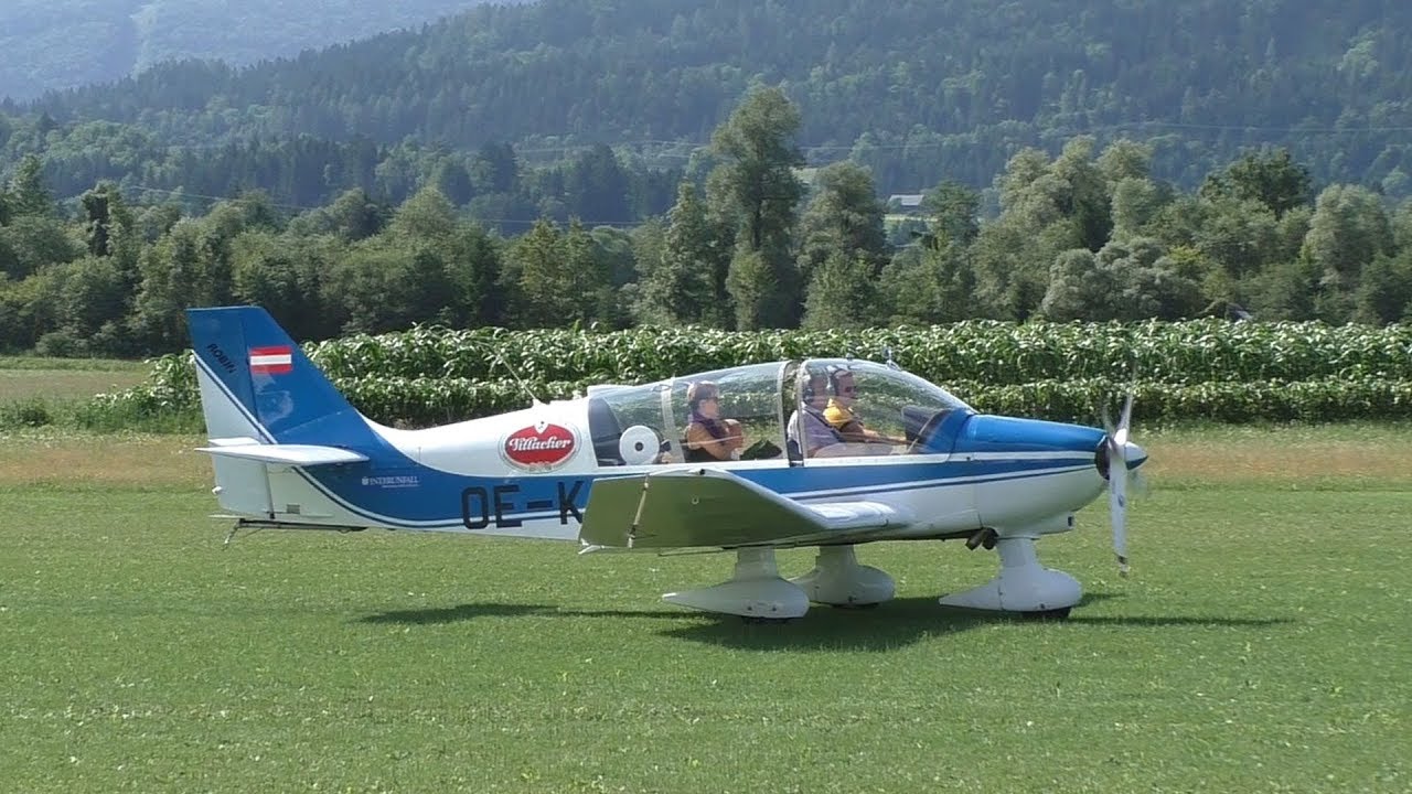 Robin DR 400/180R takeoff at Airfield Nötsch | OE-KEZ