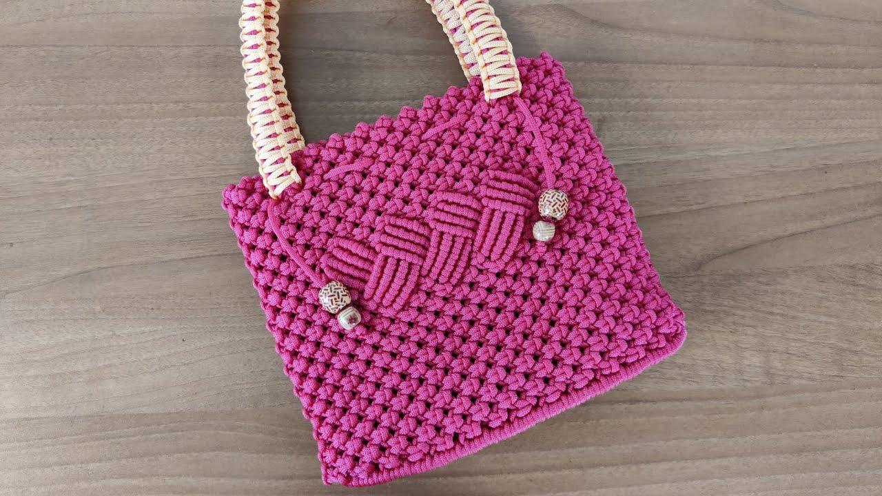 Macrame bag tutorial | macrame bag making | macrame bag design | sangitas craft