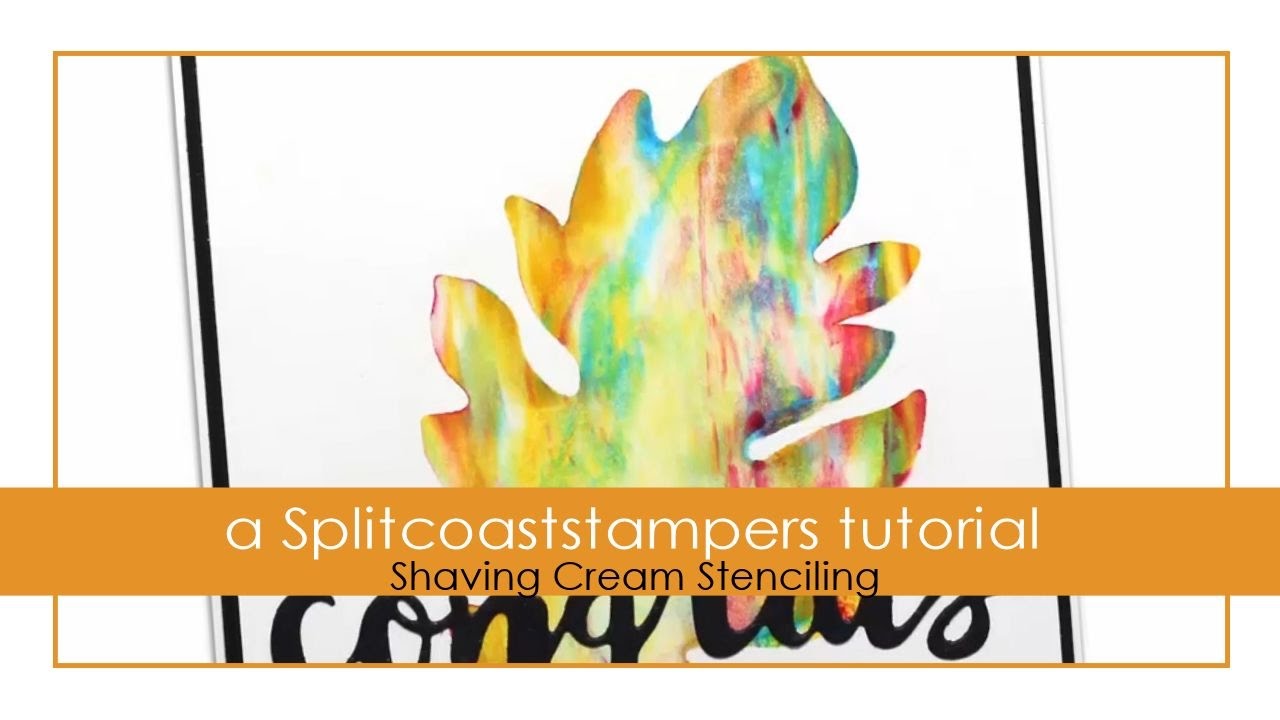 Shaving Cream Stenciling