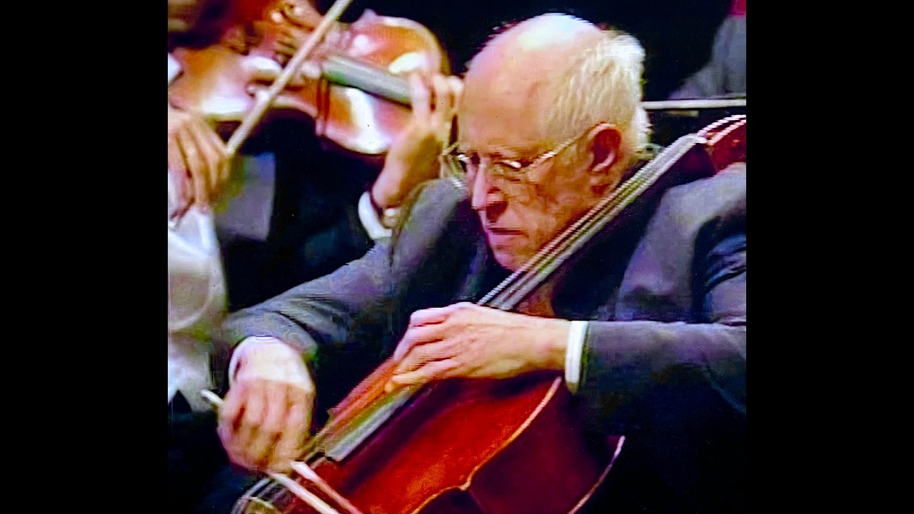 2/5 New York Philharmonic 1999 Opening Concert - Rostropovich/Masur Dvořák Cello Concerto - Finale
