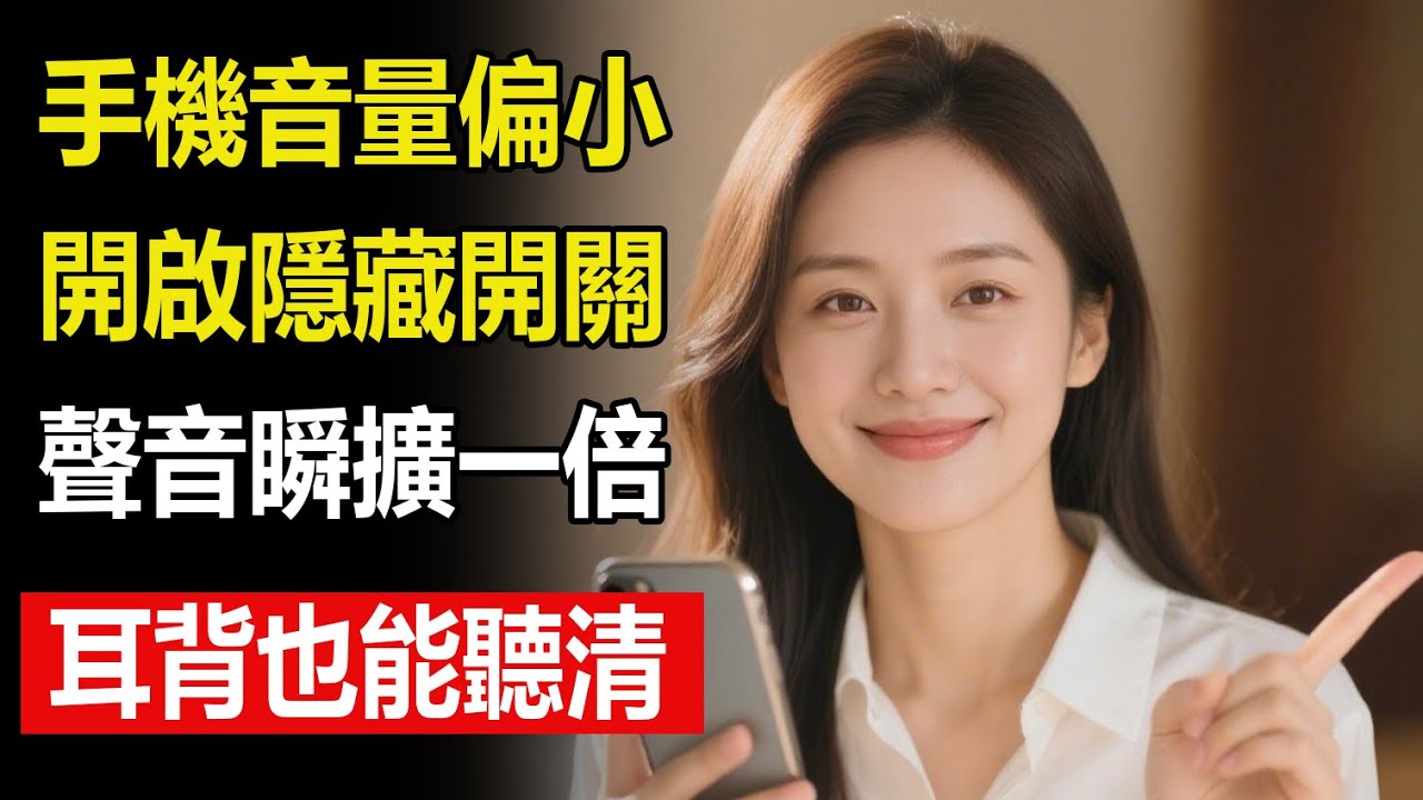 手機音量偏小？開啟這個隱藏開關，聲音瞬間擴大一倍！耳背也能清晰聽見！
