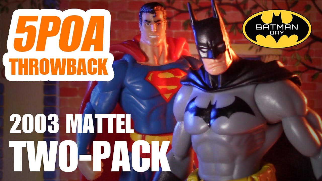 Batman Day 2021 Part 1 - 2003 Mattel Batman and Superman Two Pack - 5POA Throwback Figure Review