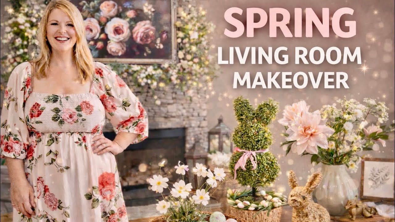 🌷SPRING LIVING ROOM TRANSFORMATION | Cozy & Elegant Spring Decorating Ideas