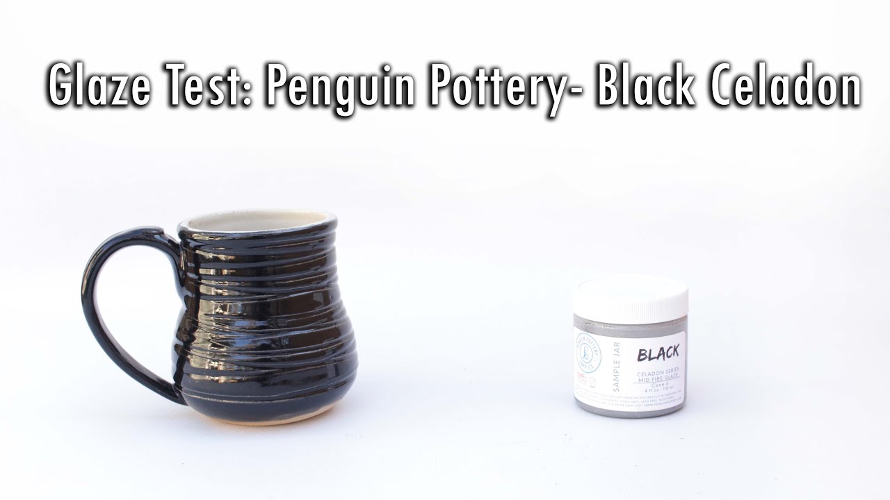 Glaze Review: Penguin Pottery Black Celadon | 7 Different Clays Tested | Cone 6