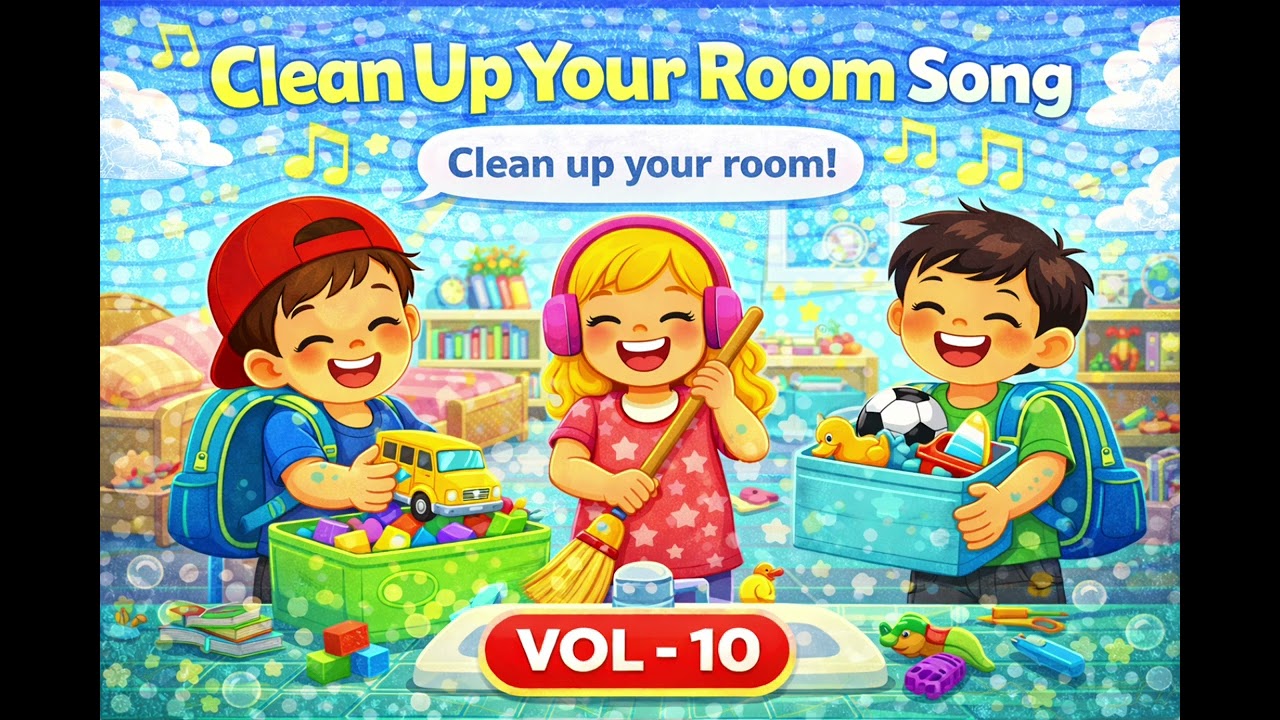 Clean Up Your Room Song 🧹 | Nursery Rhymes for Kids | Vol-10