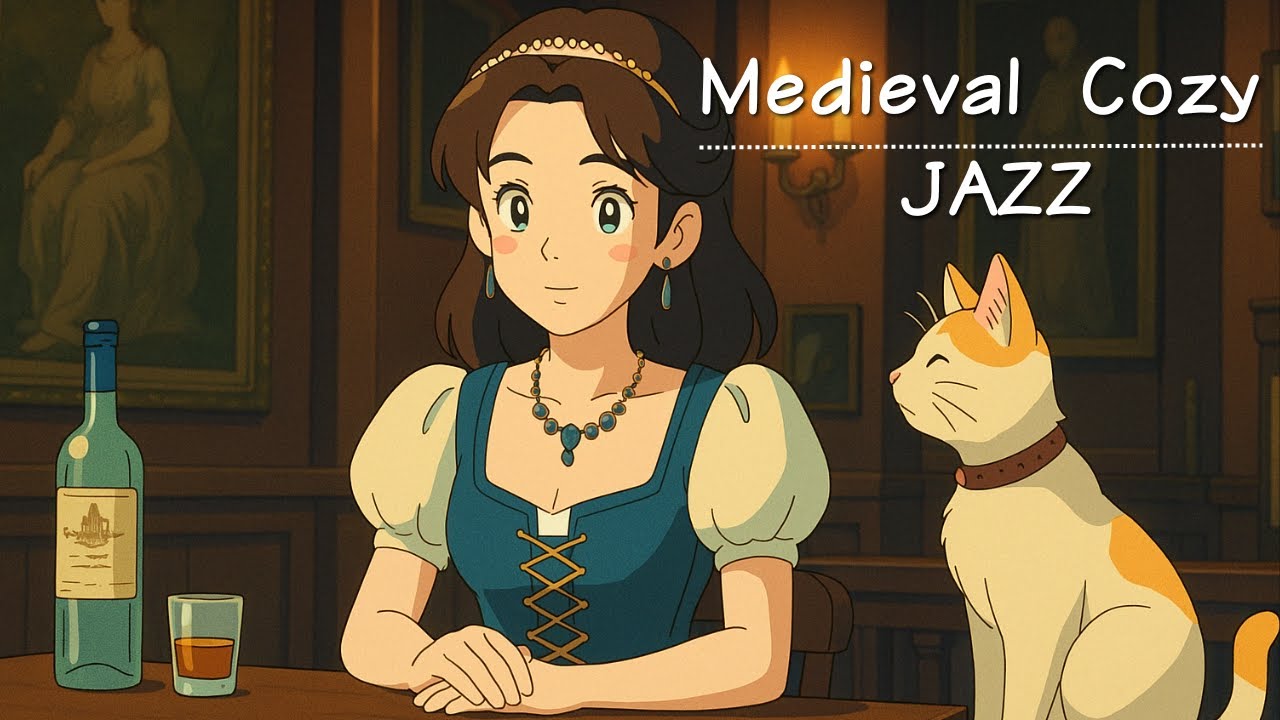 Cozy Medieval Room | Smooth Cozy Jazz Bar Lofi #jazzlofi #medievalmusic