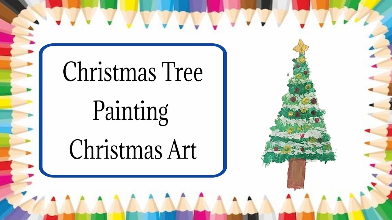 Christmas tree painting 