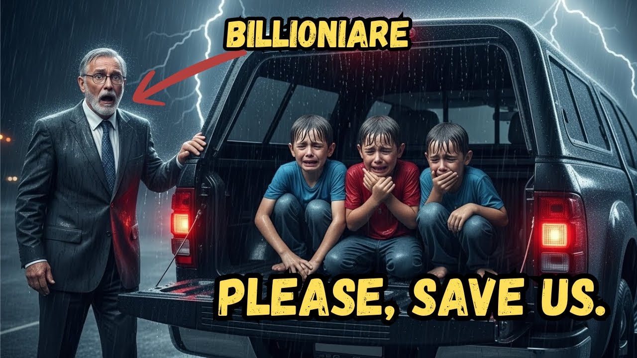 Billionaire finds Triplets Hiding in the trunk of his Car crying--What happened Next Broke Him.