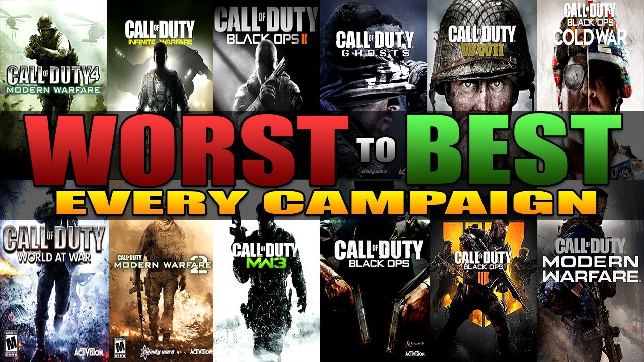 Ranking Every Call of Duty Campaign From WORST to BEST