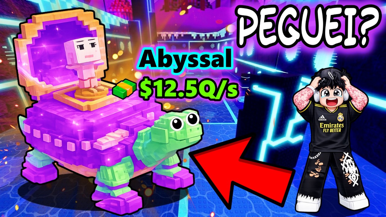 INACREDIT&Aacute;VEL! PEGUEI ESSES BRAINROTS ABYSSAL no CHUTE UM BLOCO DA SORTE