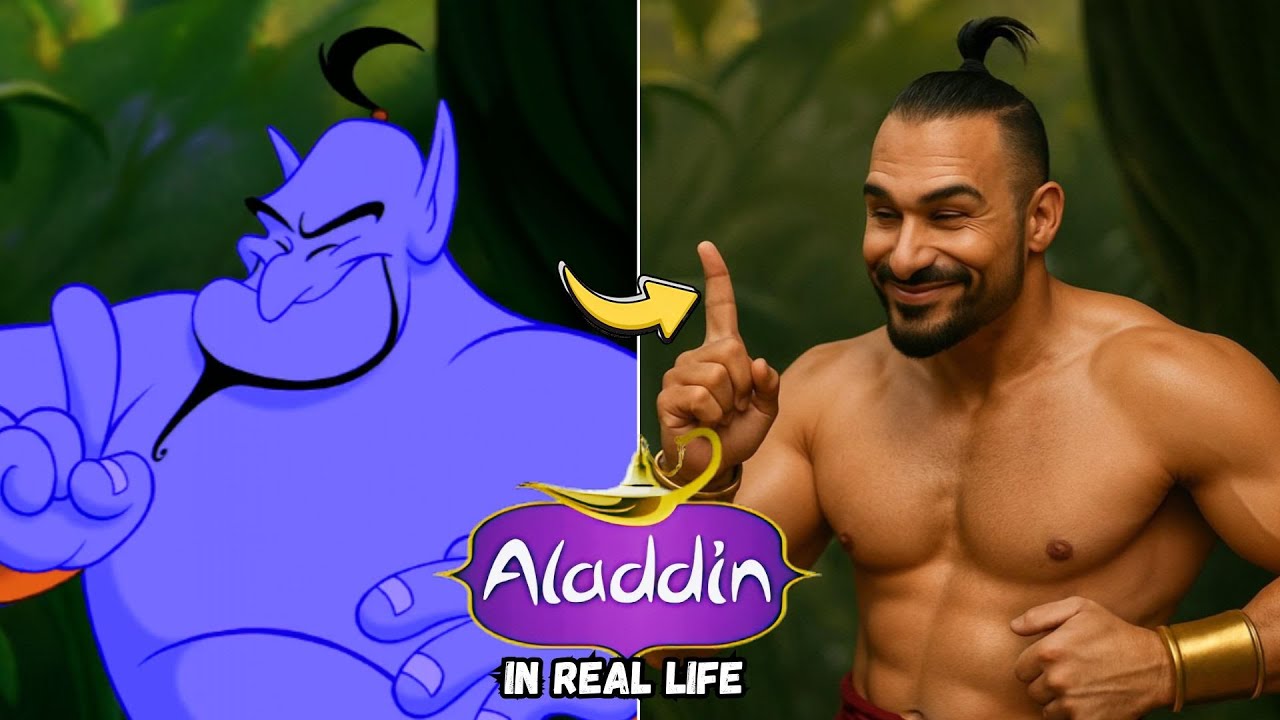 Aladdin Live Action Reimagined | AI Transformation Side by Side