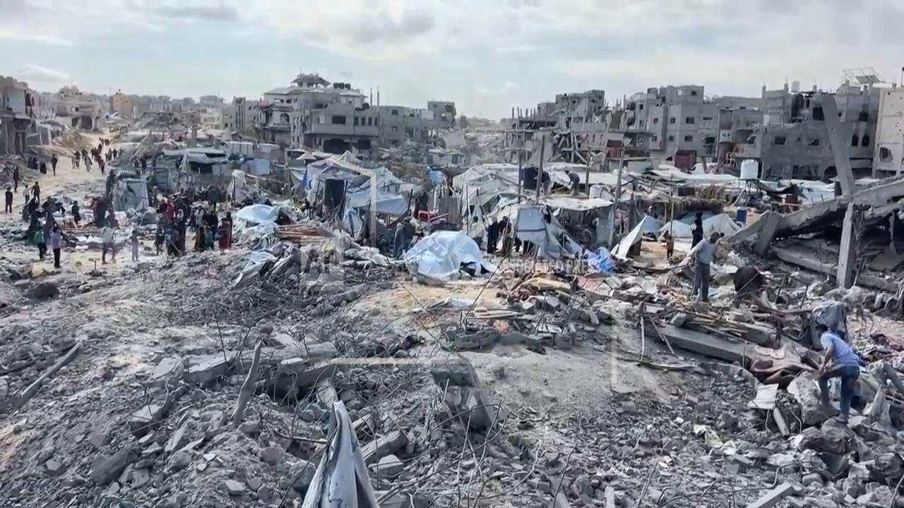 Many displaced families without shelter after Israel bombs area with dozens of tents in Khan Younis