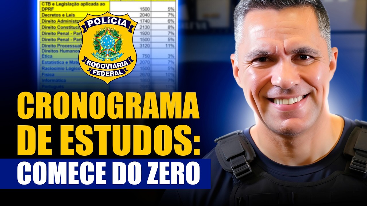 PRF 2026 CRONOGRAMA DE ESTUDOS PARA QUEM VAI COMEÇAR DO ZERO