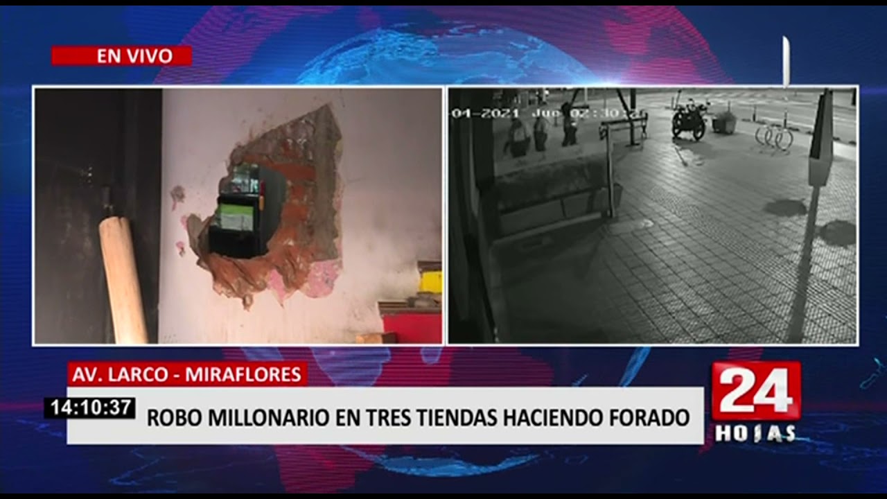 Miraflores: delincuentes hacen forado en tiendas y roban dinero y bienes por un valor de S/ 250 mil
