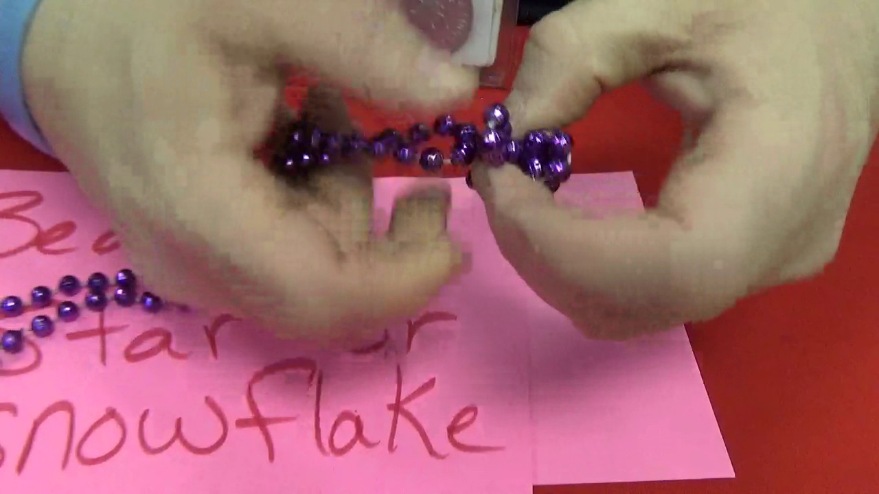 Making things with Mardi Gras Beads- Clown give aways