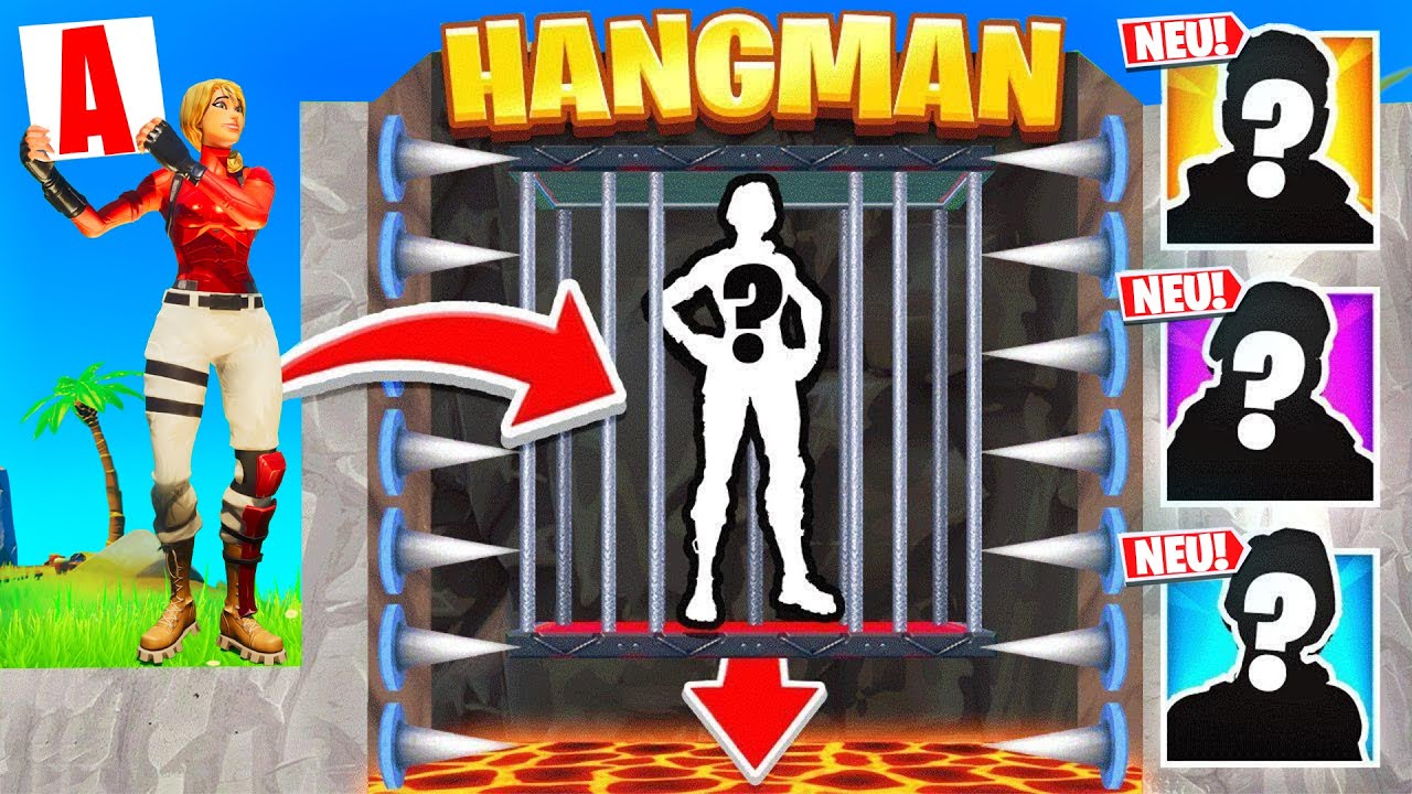 LACHFLASH in Fortnite HANGMAN mit 3 IDIOTEN! @Odumanpique & @Embekay