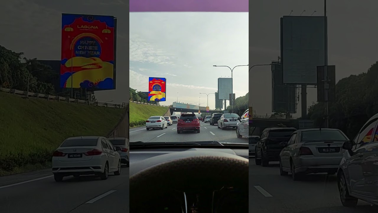 Typical traffic jam at peak hours 8am on Federal highway Selangor Malaysia Feb 2025.