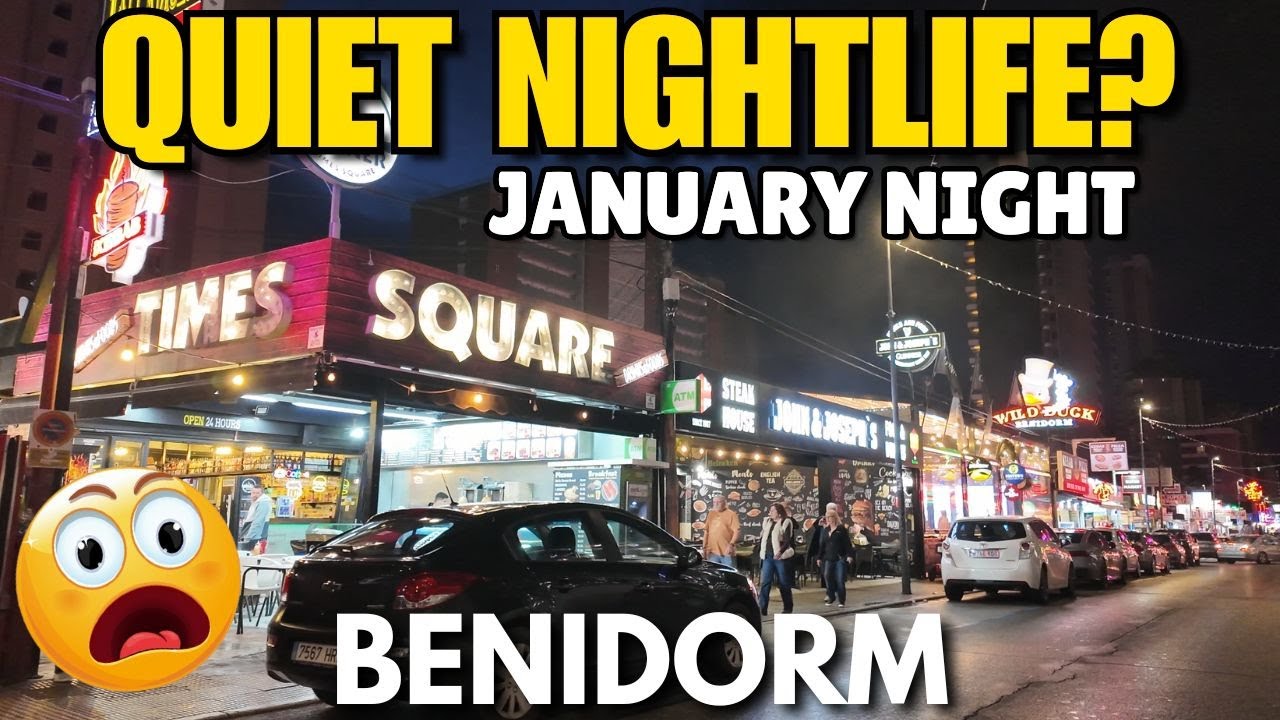 Benidorm's QUIET Nightlife: Strip & Levante Beach! 😨 Too COLD at Night?