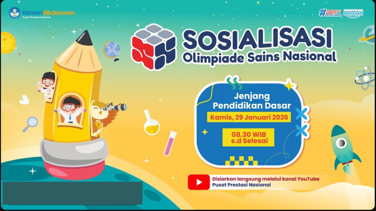 LIVE - Sosialisasi Olimpiade Sains Nasional (OSN) Jenjang Pendidikan Dasar 2026