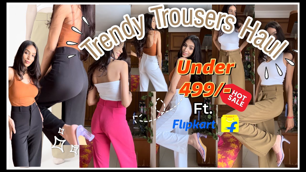 Trendy Trousers Haul Under 499 🔥 From FLIPKART || Ani's VlogBox #trousers #flipkart #trendyfashion