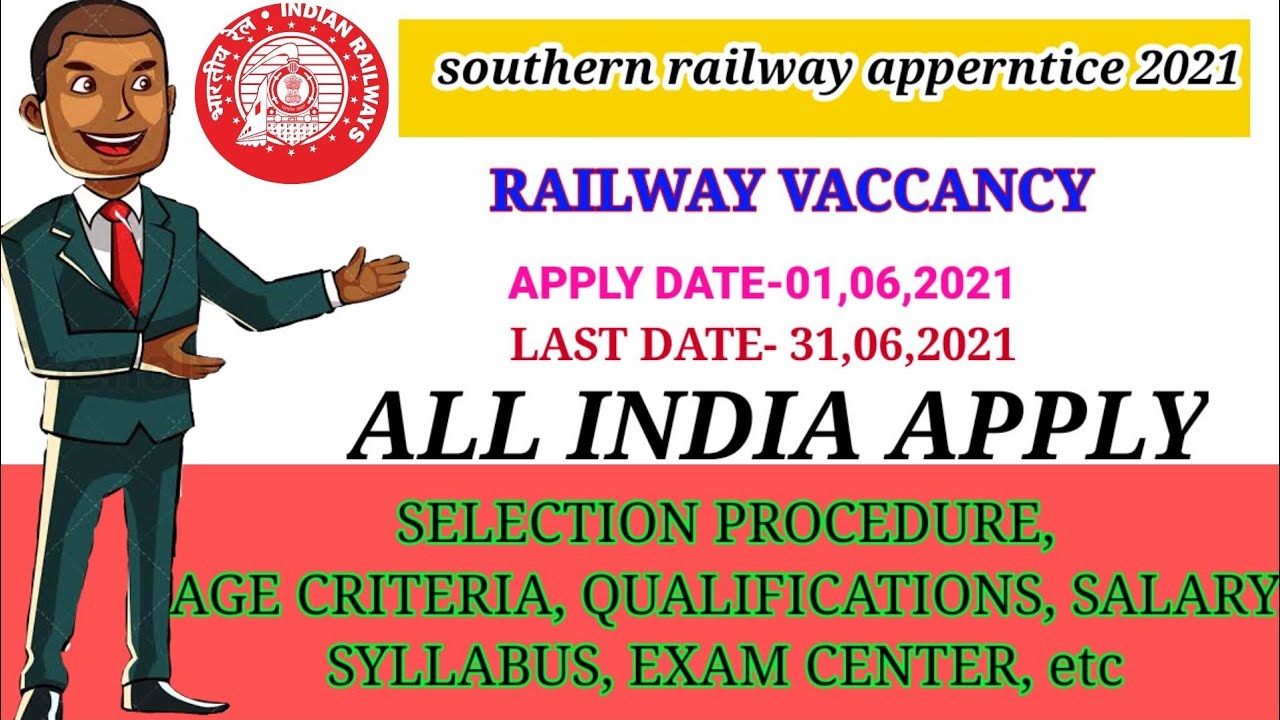 SOUTHERN RAILWAY RECRUITMENT 2021 || ALL INDIA APPLY ||