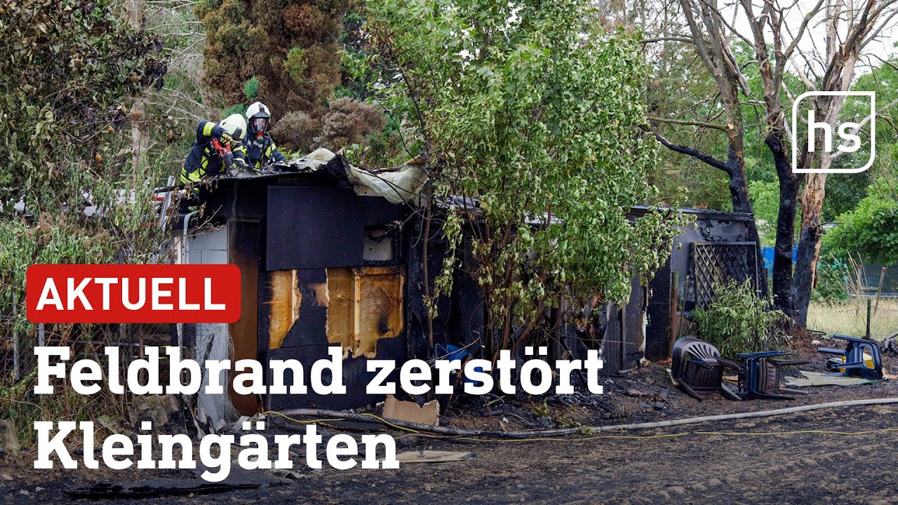 Schreberg&auml;rten bei Fl&ouml;rsheim in Flammen | hessenschau