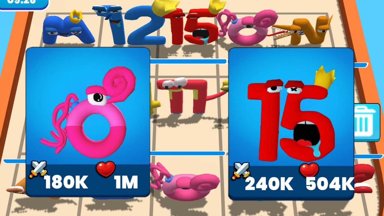 Alphabet Lore+Number Lore - Alphabet Number Fusion Game | Merge Battle Abcdefghijklmnopqrstuvwxyz