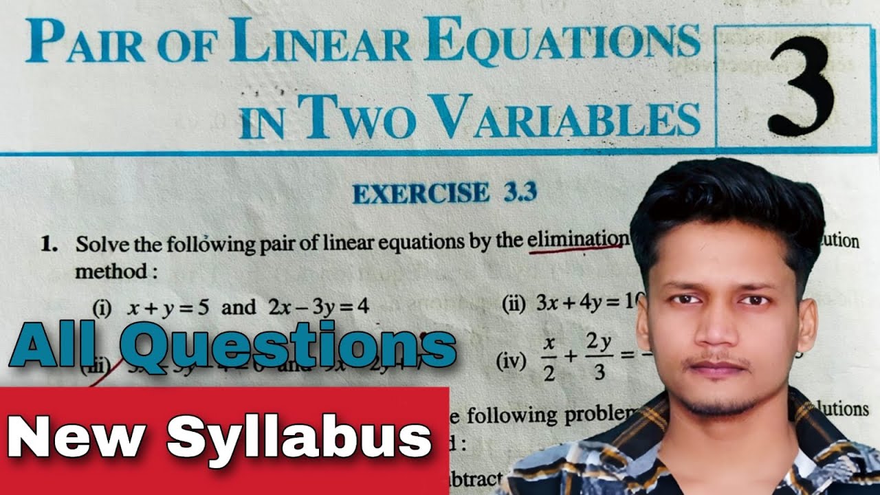 Class 10 Ex 3.3 Q1 Q2 Linear Equations in two variables Chapter 3 NEW CBSE NCERT Syllabus Rajmith